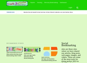 How find-article.de looks like on a tablet such as an iPad.
