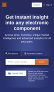 How findchips.com looks like on a mobile device such as an iPhone.