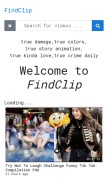 How findclip.net looks like on a mobile device such as an iPhone.