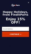 How finditparts.com looks like on a mobile device such as an iPhone.