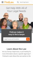 How findlaw.com looks like on a mobile device such as an iPhone.