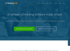 How findmyshift.com looks like on a tablet such as an iPad.