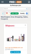 How findnsave.com looks like on a mobile device such as an iPhone.