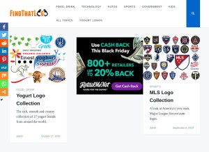 How findthatlogo.com looks like on a tablet such as an iPad.