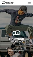 How findyourinfluence.com looks like on a mobile device such as an iPhone.