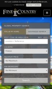 How fineandcountry.com looks like on a mobile device such as an iPhone.