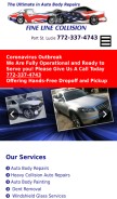 How finelineportstlucie.com looks like on a mobile device such as an iPhone.