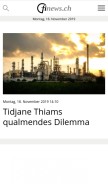 How finews.ch looks like on a mobile device such as an iPhone.
