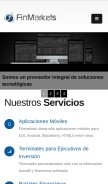 How finmarketslive.cl looks like on a mobile device such as an iPhone.