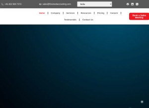 How finsmartaccounting.com looks like on a tablet such as an iPad.