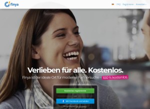 How finya.de looks like on a tablet such as an iPad.