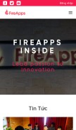 How fireapps.vn looks like on a mobile device such as an iPhone.