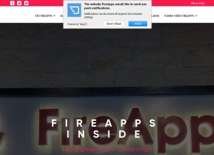 How fireapps.vn looks like on a tablet such as an iPad.