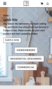 How fireclaytile.com looks like on a mobile device such as an iPhone.