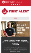 How firstalert.com looks like on a mobile device such as an iPhone.
