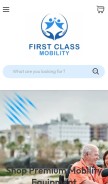 How firstclassmobility.com looks like on a mobile device such as an iPhone.