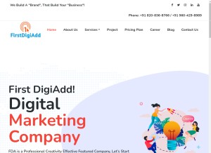 How firstdigiadd.com looks like on a tablet such as an iPad.