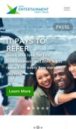 How firstent.org looks like on a mobile device such as an iPhone.