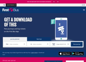 How firstgroup.com looks like on a tablet such as an iPad.