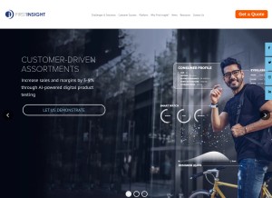 How firstinsight.com looks like on a tablet such as an iPad.