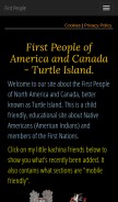 How firstpeople.us looks like on a mobile device such as an iPhone.