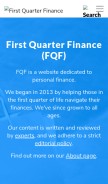 How firstquarterfinance.com looks like on a mobile device such as an iPhone.