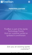 How firstrain.com looks like on a mobile device such as an iPhone.