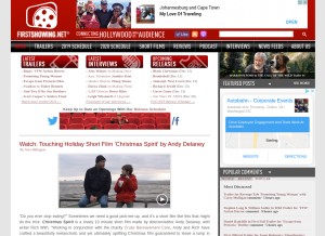 How firstshowing.net looks like on a tablet such as an iPad.