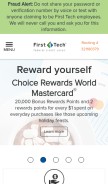 How firsttechfed.com looks like on a mobile device such as an iPhone.