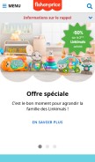 How fisher-price.com looks like on a mobile device such as an iPhone.