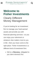 How fisherinvestments.com looks like on a mobile device such as an iPhone.