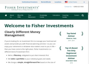 How fisherinvestments.com looks like on a tablet such as an iPad.
