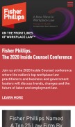 How fisherphillips.com looks like on a mobile device such as an iPhone.