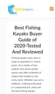 How fishingapexs.com looks like on a mobile device such as an iPhone.