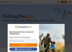 How fishingthespot.uk looks like on a tablet such as an iPad.
