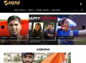 How fistosports.com looks like on a tablet such as an iPad.