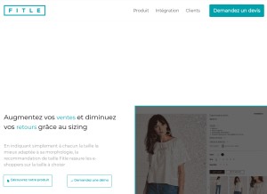 How fitle.com looks like on a tablet such as an iPad.