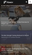 How fitwirr.com looks like on a mobile device such as an iPhone.