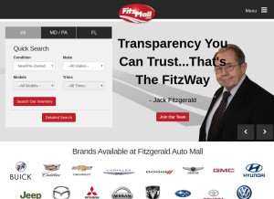 How fitzmall.com looks like on a tablet such as an iPad.