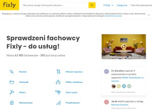 How fixly.pl looks like on a tablet such as an iPad.