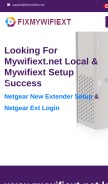 How fixmywifiext.net looks like on a mobile device such as an iPhone.