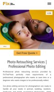 How fixthephoto.com looks like on a mobile device such as an iPhone.