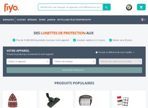 How fiyo.fr looks like on a tablet such as an iPad.