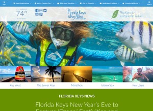 How fla-keys.com looks like on a tablet such as an iPad.