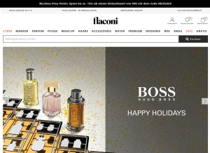 How flaconi.de looks like on a tablet such as an iPad.