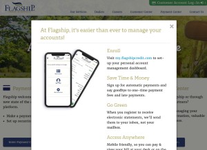 How flagshipcredit.com looks like on a tablet such as an iPad.