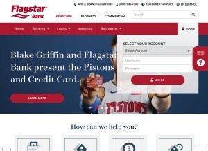 How flagstar.com looks like on a tablet such as an iPad.