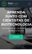 How flairroots.com looks like on a mobile device such as an iPhone.