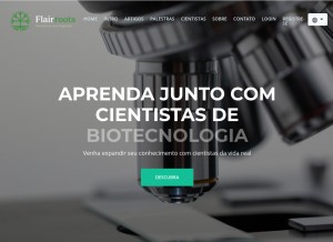 How flairroots.com looks like on a tablet such as an iPad.