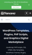 How flance4u.net looks like on a mobile device such as an iPhone.